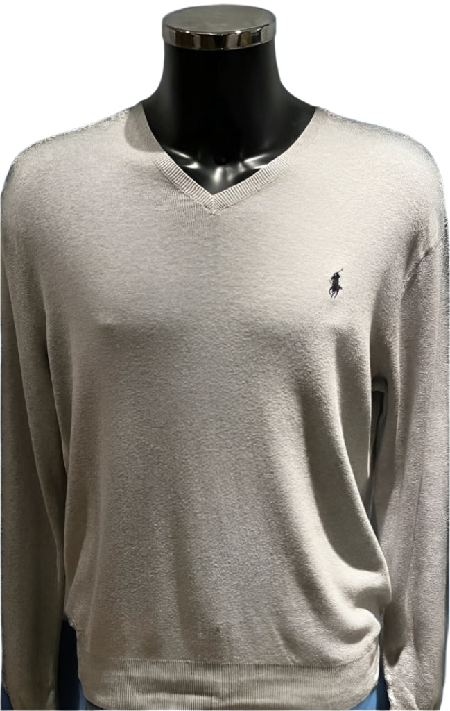 Ralph Lauren Light Grey Polo Jumper - Size L