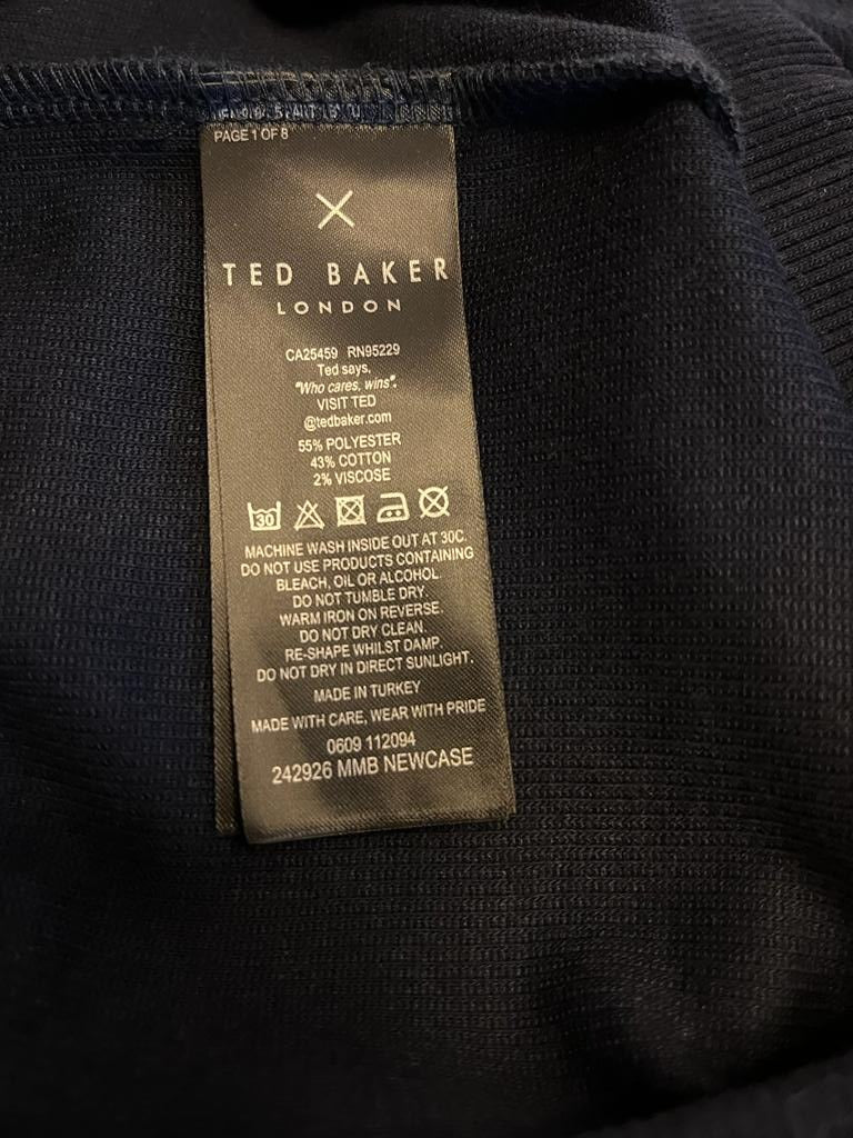 Ted Baker Navy Sweatshirt Wash Label