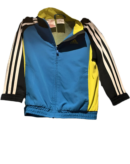 Adidas Tracksuit Top - Blue & Yellow - Boys size 2-3yrs - Pre-loved in great condition