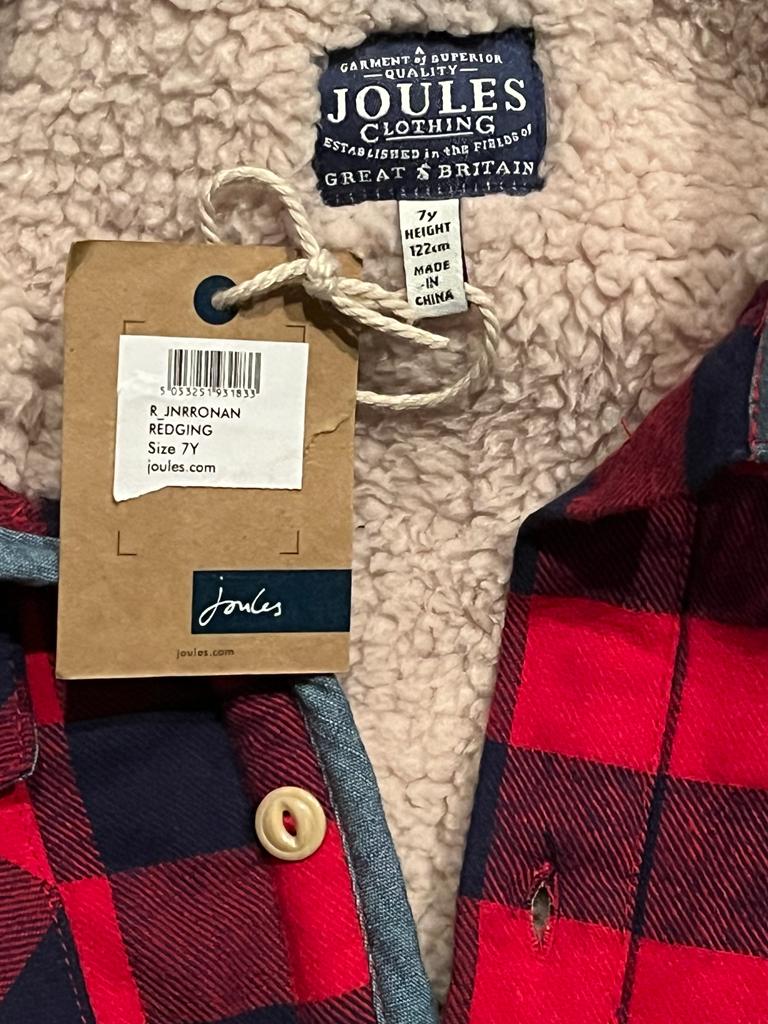 Joules Red & Black Checked Shirt - Age 7