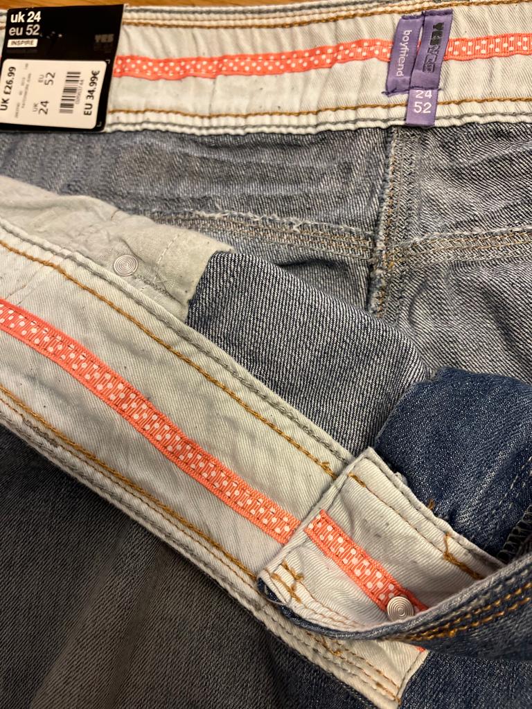 New Look Ripped Blue Jeans UK 24
