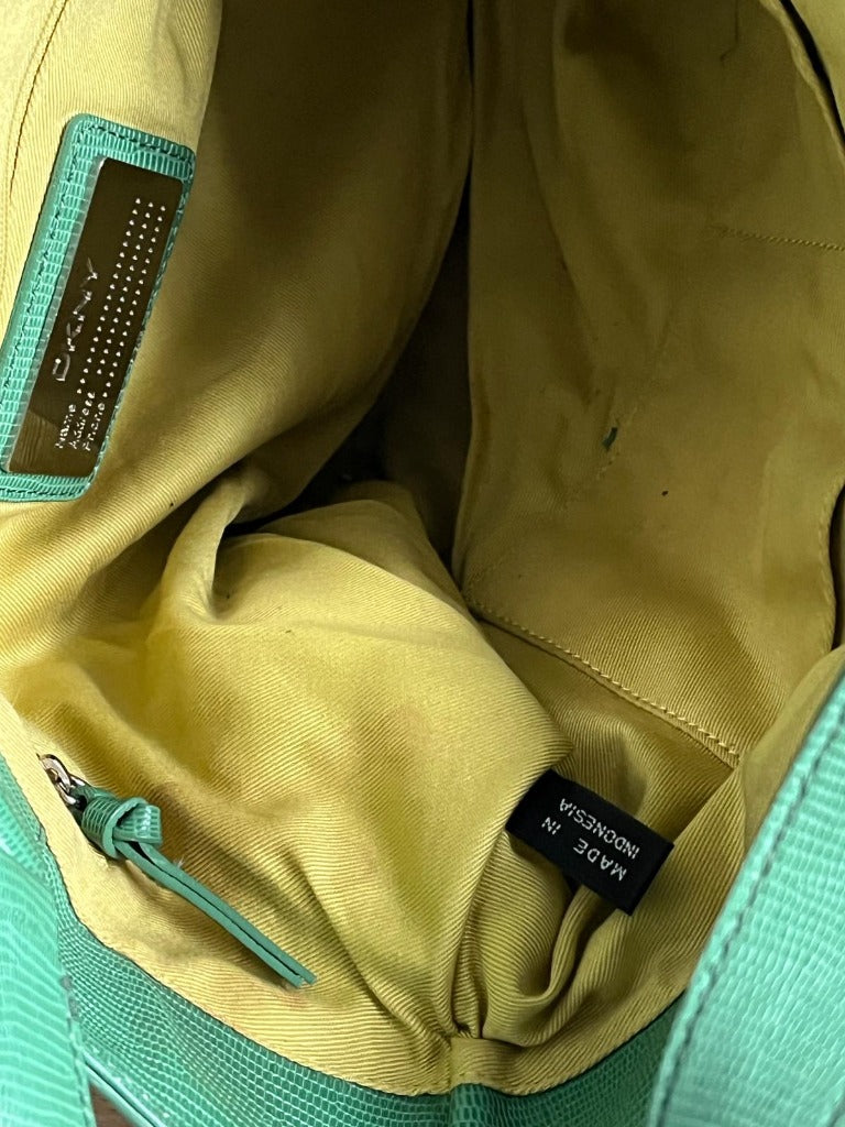 DKNY Green Monogram Bag & Purse - Pre-loved