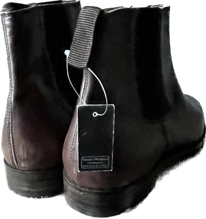 SAMUEL WINDSOR Leather Chelsea Boots - Size UK8 