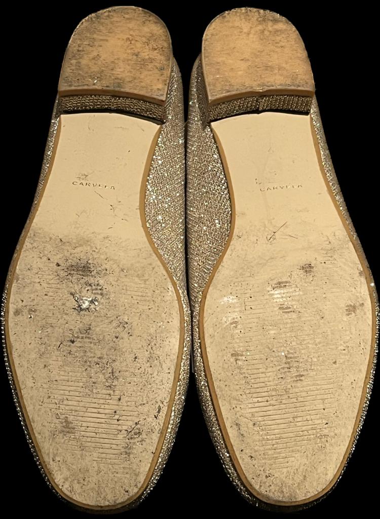 Carvela Gold Sparkle Shoes - Size UK5