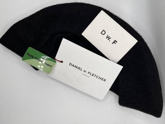 Daniel W Fletcher Black Beret - Size M - NEW with Tags