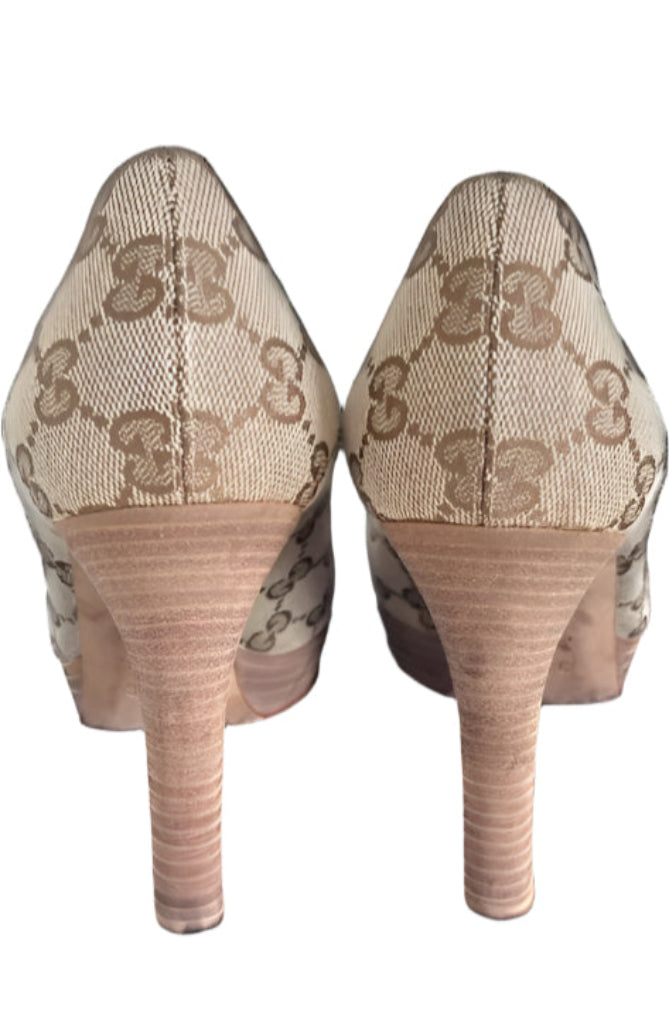 GUCCI Monogram Canvas Shoes - UK3.5