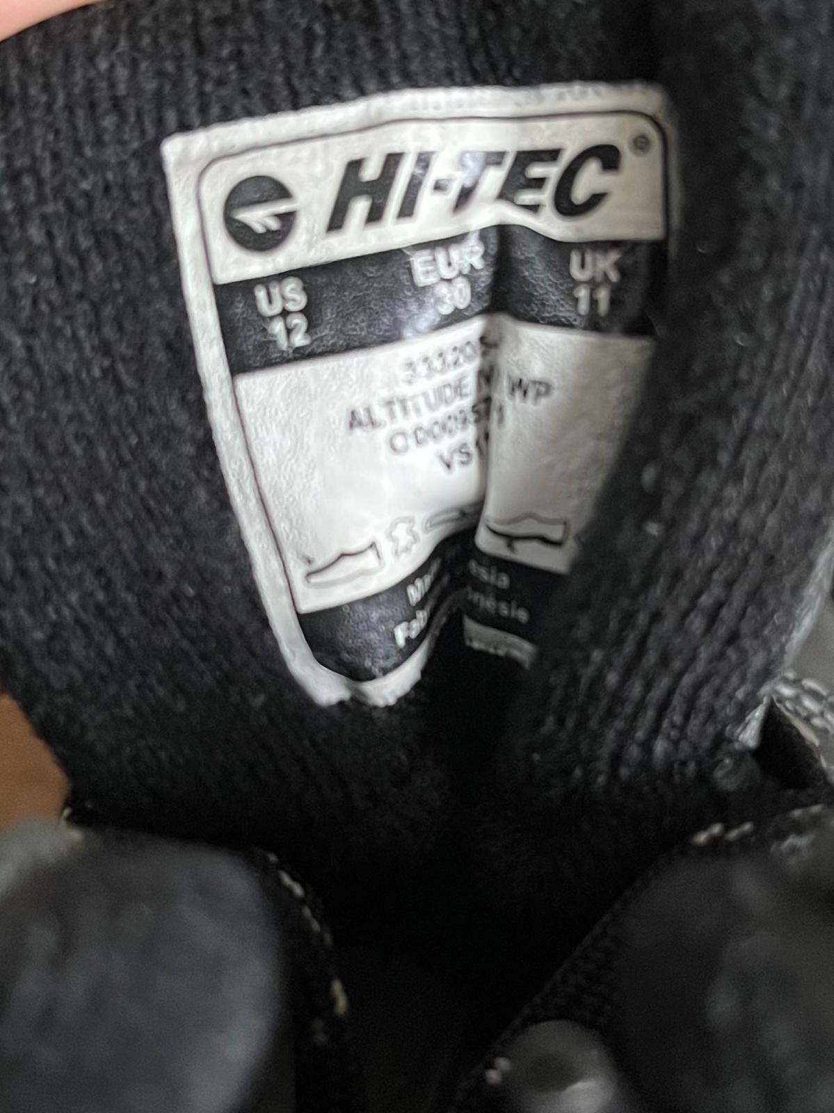 Hi-Tec Black Leather Boots size UK11 Kids  NEW in box