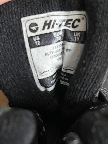 Hi-Tec Black Leather Boots size UK11 Kids  NEW in box