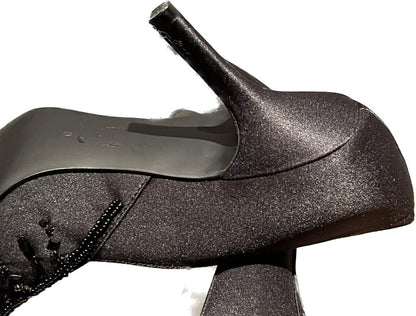 Roland Cartier Black Sequinned Shoes - UK6