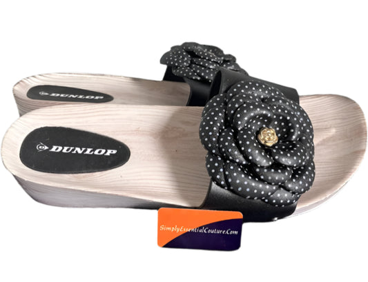 Dunlop Wood Effect Sliders & Flower Strap - UK5