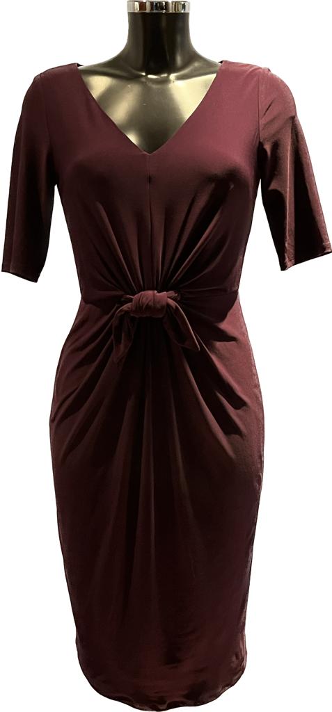 LAUREN Burgundy Dress - Size UK 10