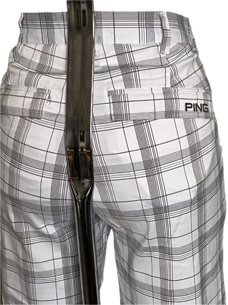 PING Black/White Golf Trousers - UK12