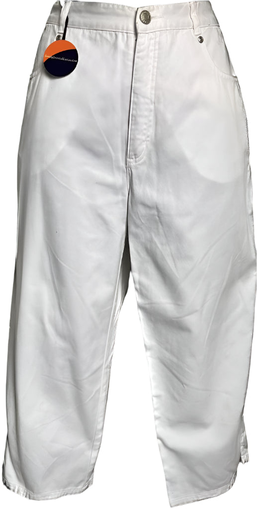 Geoffrey Beene White Trousers - Size UK12