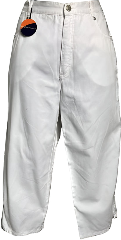 Geoffrey Beene White Trousers - Size UK12