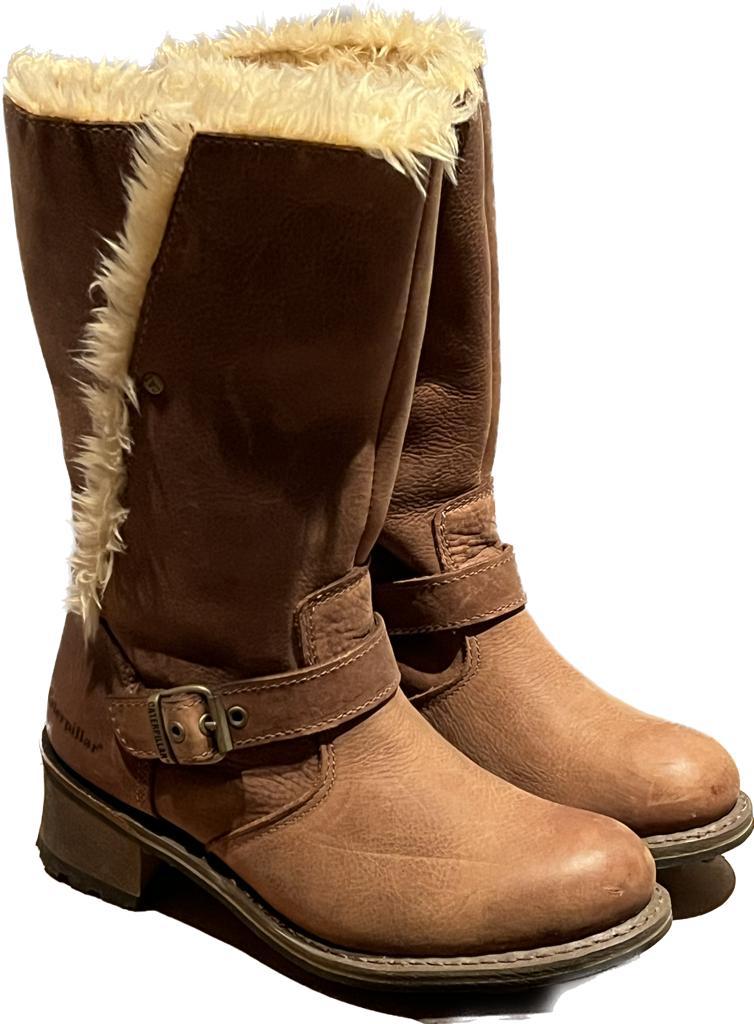 Caterpillar Brown Leather Boots - UK5