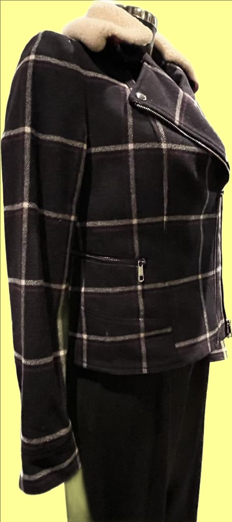 Hilfiger Wool Biker Style Jacket size UK8  - Pre-loved