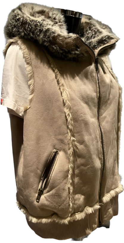 Evans Suede and Fur Gilet -  Size 20
