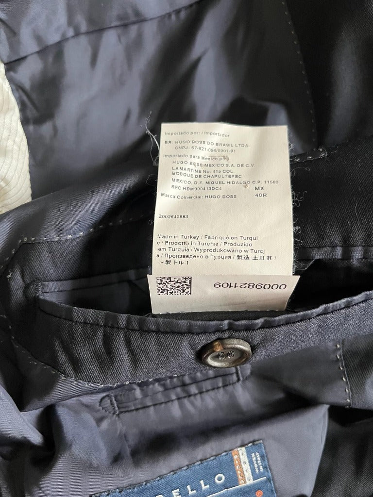 HUGO BOSS Navy Suit Jacket - 40"R