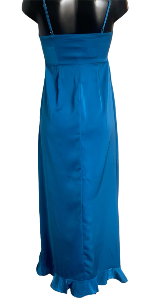 Lola May Royal Blue Satin-Look Dress UK8