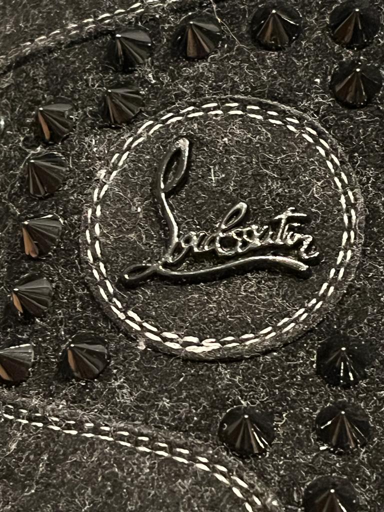 Louboutin Black Suede Boots - Badge
