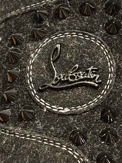 Louboutin Black Suede Boots - Badge