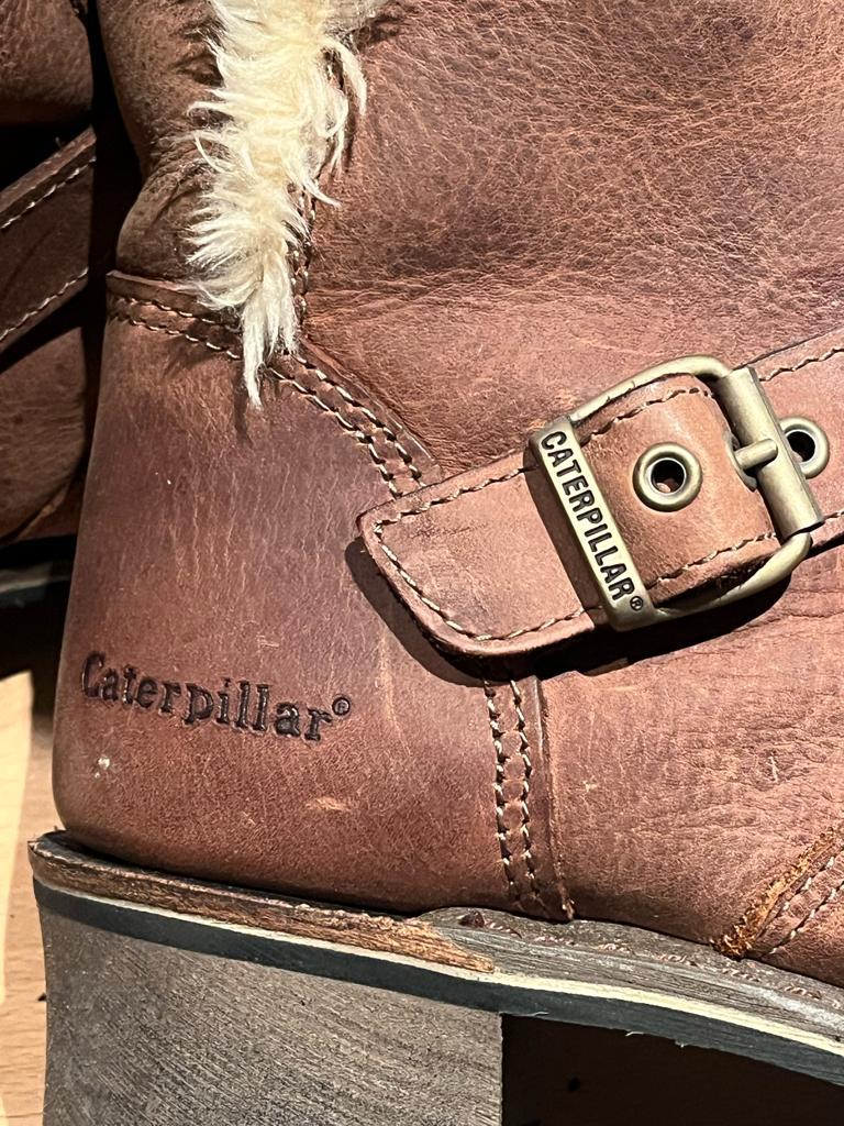 Caterpillar Brown Leather Boots - Buckle