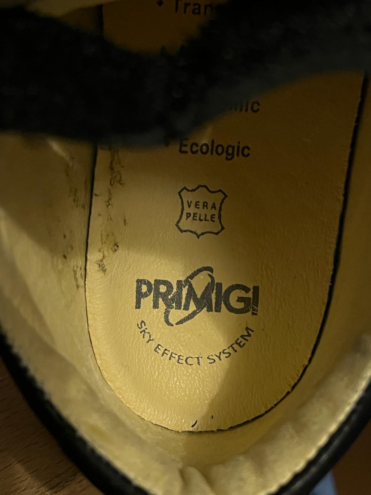 Primigi Black Leather BAILE Sjoes size UK7.5 Infant  NEW with Box