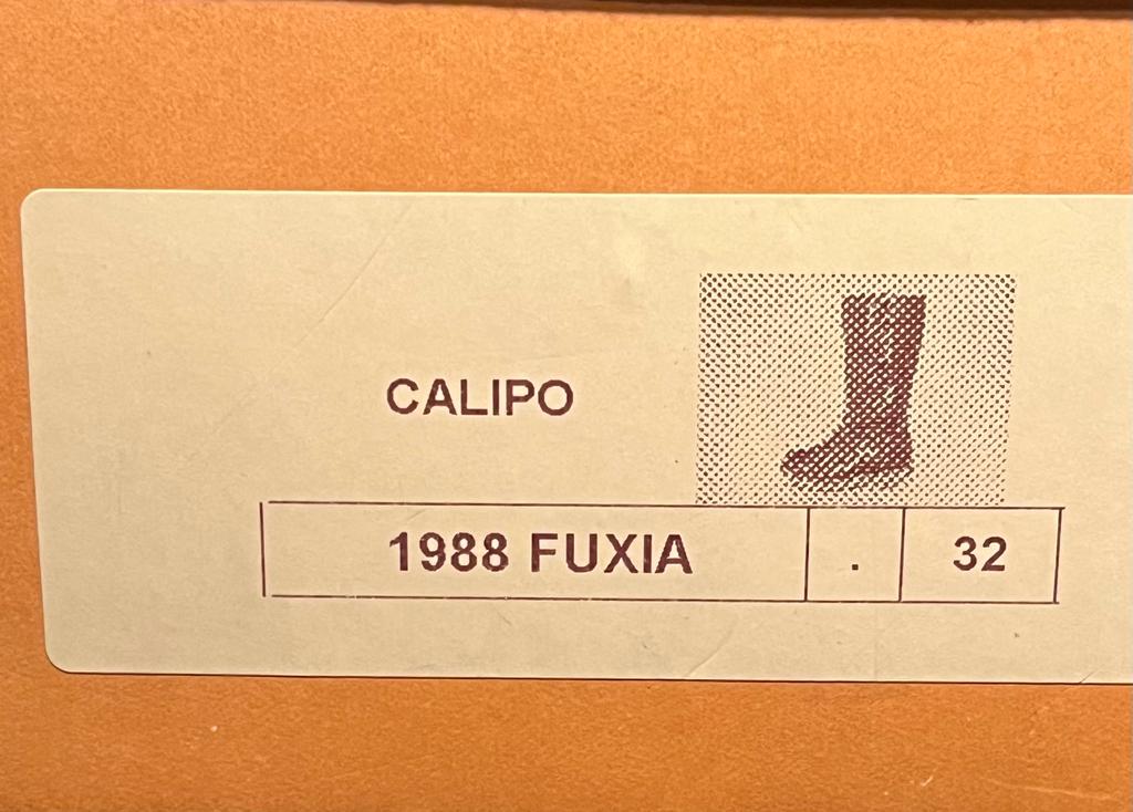 PETASIL Pink Leather Boots - Box