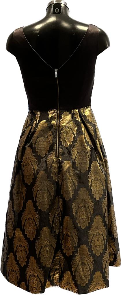 OASIS Black & Gold Dress - UK 8