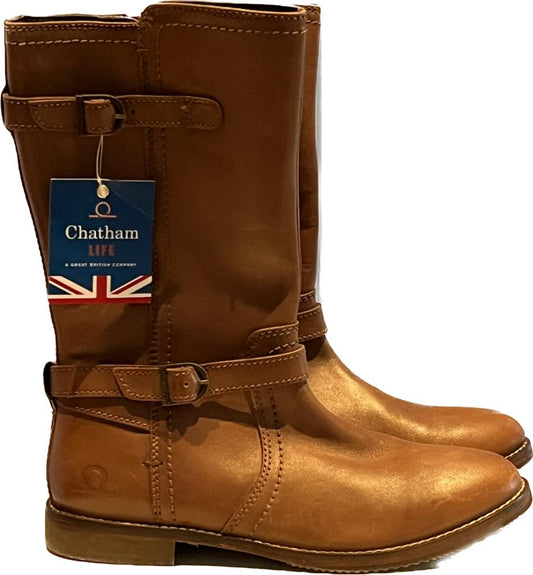 Chatham Brown Leather Boots - UK 7