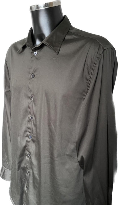 Armani Khaki Green Shirt - XXL - Front Detail