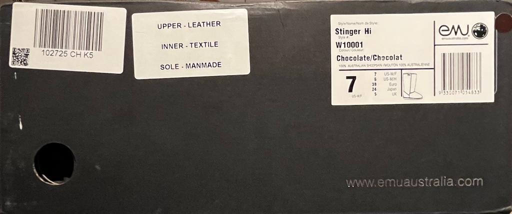 EMU Australia  Chocolate Stinger Hi -UK5