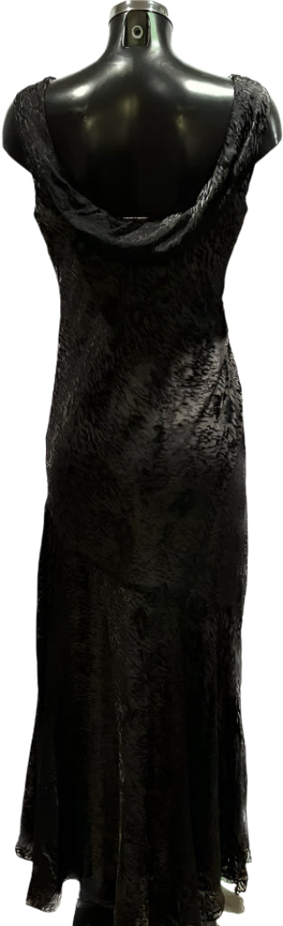 MONSOON Long Black Lace Dress - UK12