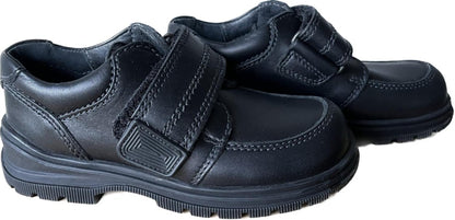 Start-Rite Black Leather Campbell Boys Shoes size UK7E to 9H. NEW in Box