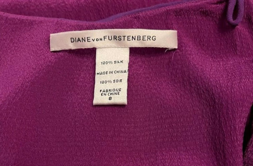 D von F Purple Silk Dress  - Labels