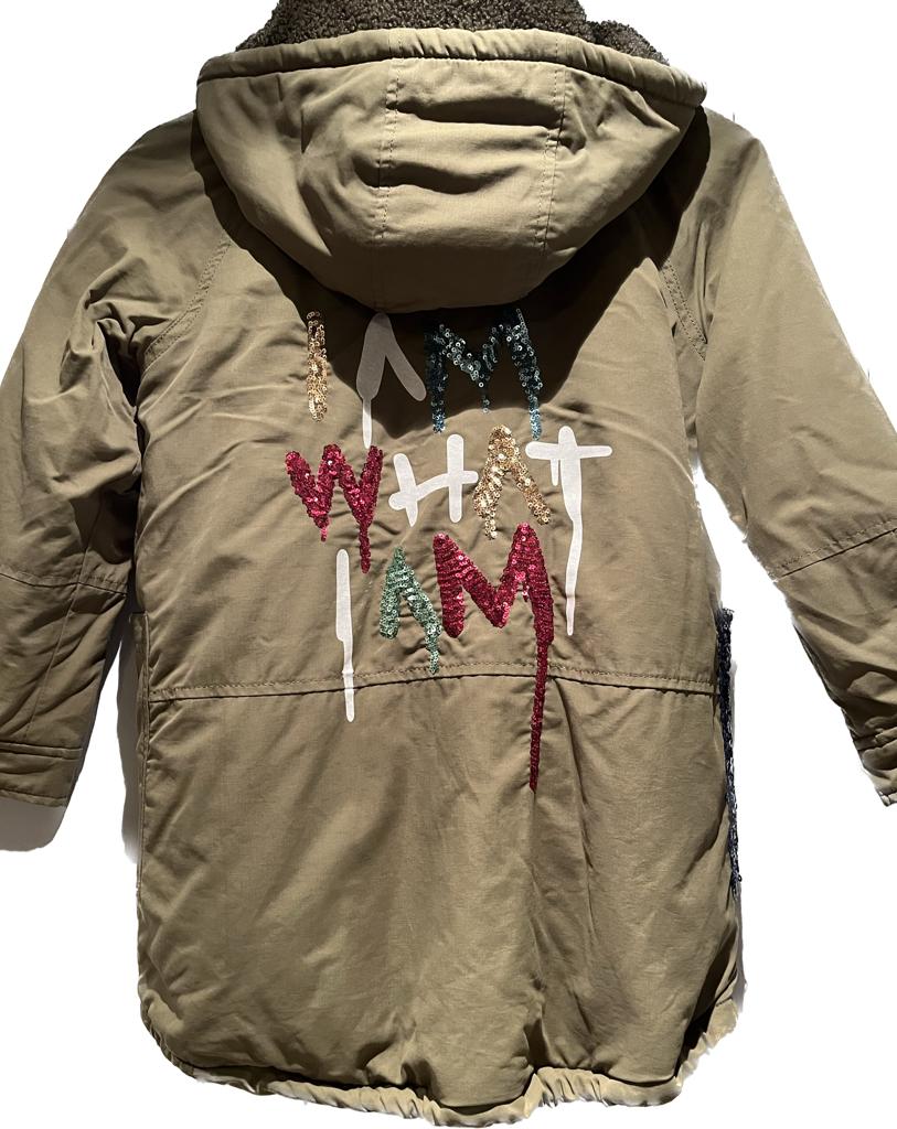 ZARA Khaki Embellished Coat - Age 9yrs