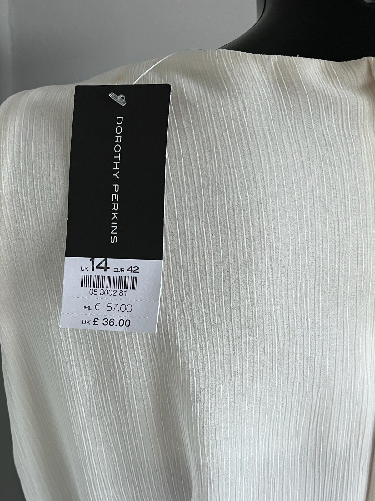 Dorothy Perkins Cream Dress - Size UK14 - NEW with Tags