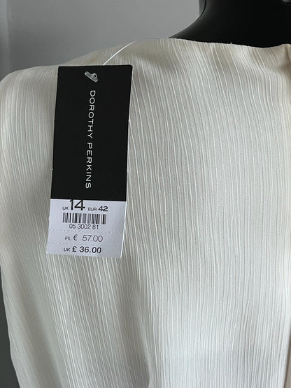 Dorothy Perkins Cream Dress - Size UK14 - NEW with Tags