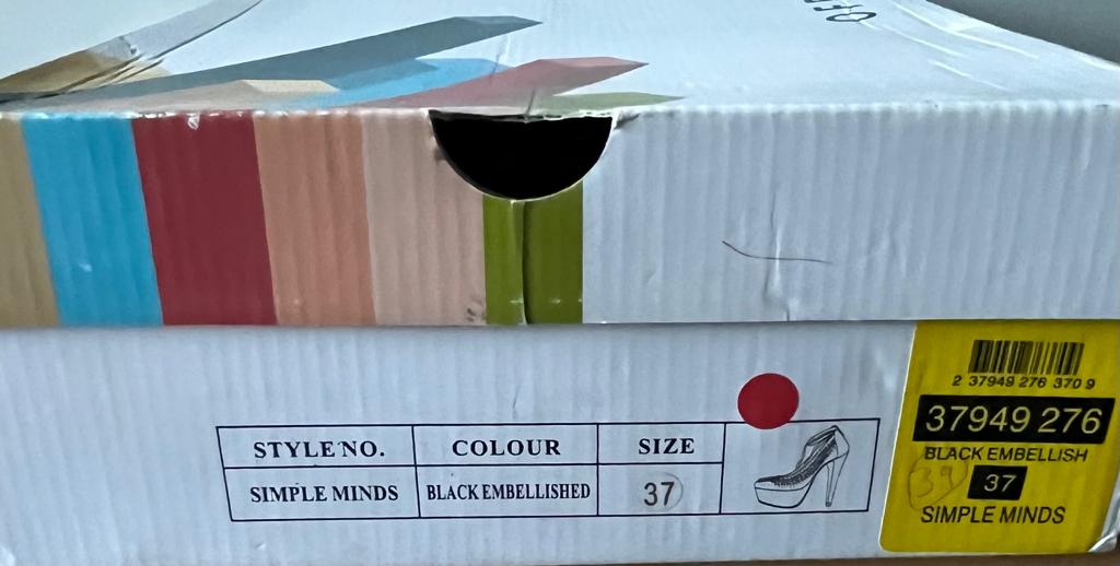 Office black suede shoes  -  UK4 - NEW in Box