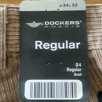 Dockers Khaki Corduroy Trousers - Tag