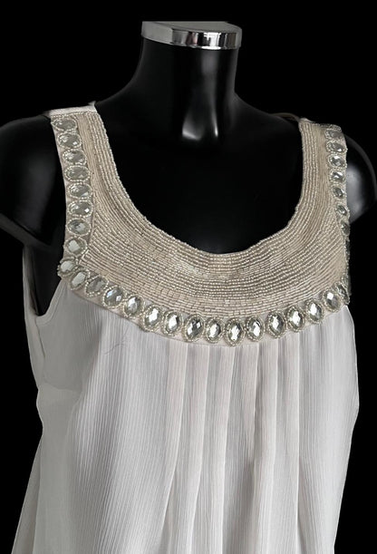 Dorothy Perkins Cream Dress - Size UK14 - NEW with Tags