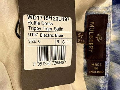 Mulberry Trippy Tiger Ruffle Dress Label