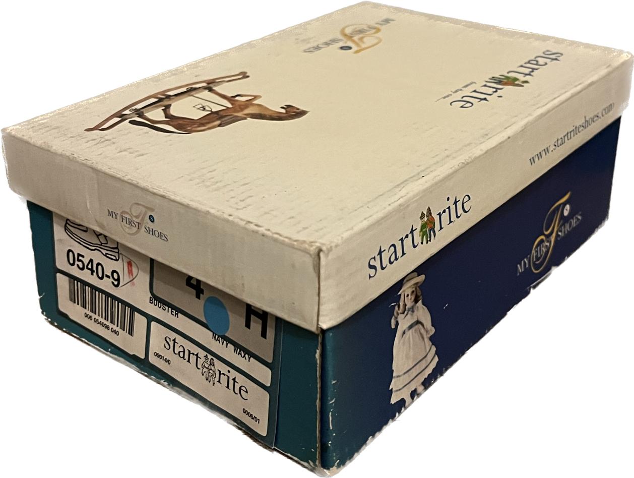 Start-Rite Navy Booster Shoes size UK4H. NEW in Box