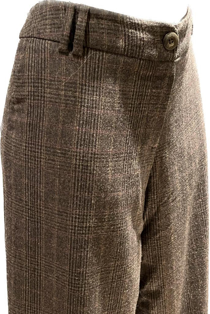 Ted Baker Brown Check Trousers - Front