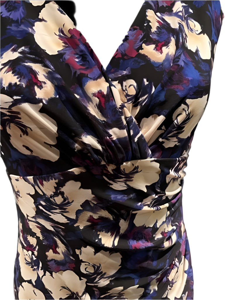 Ralph Lauren Purple/Cream Dress - UK8