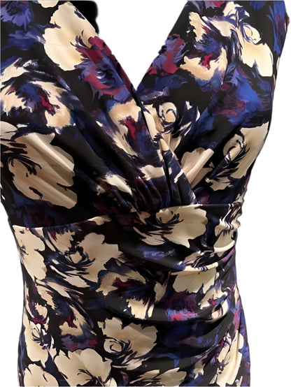 Ralph Lauren Purple/Cream Dress - UK8