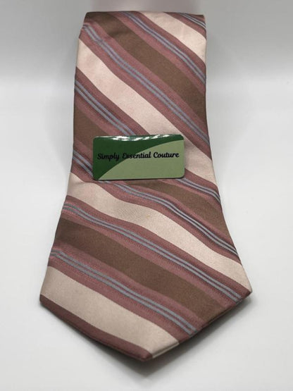 Calvin Klein Vintage Brown & Cream Tie