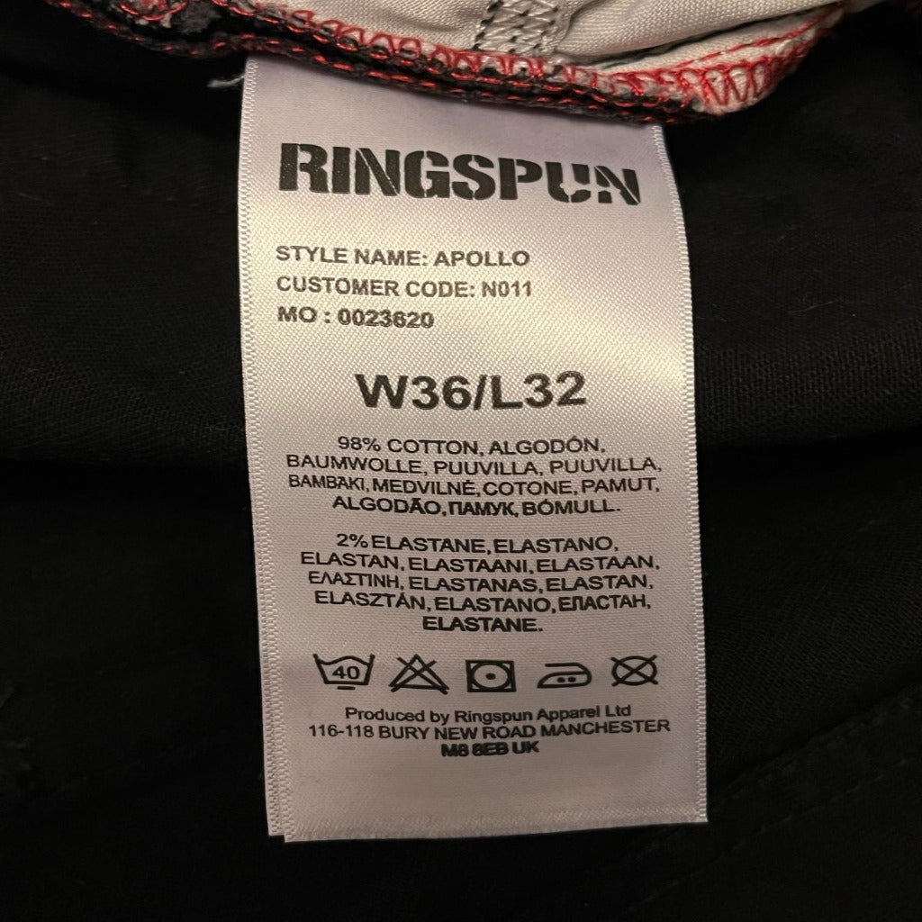Ringspun Black Jean W34 - Sizing Label