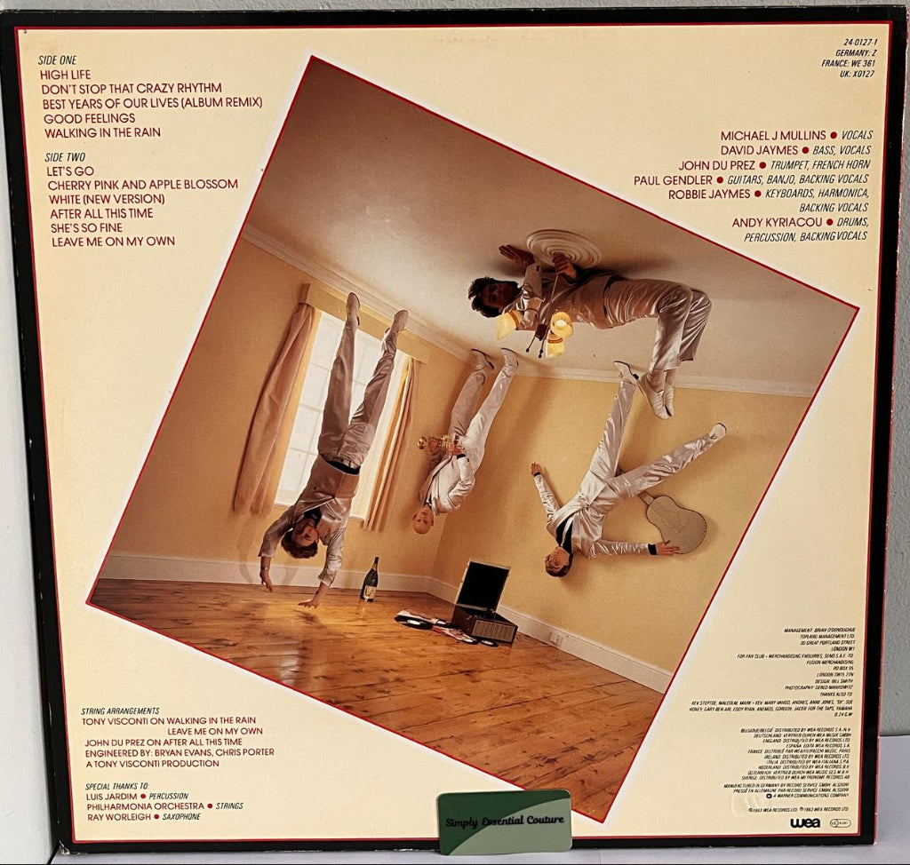 Modern Romance Vinyl - Vinyl record cover with a person doing handstands on a wooden floor.
