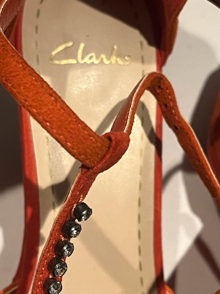 Clarks Orange Wedge Shoes  - UK4.5